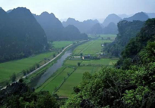Kenh Ga floating village Ninh Binh, Vietnam